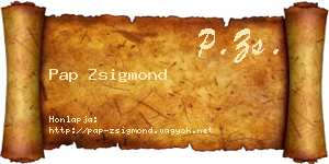Pap Zsigmond névjegykártya