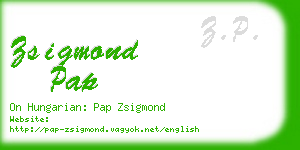 zsigmond pap business card
